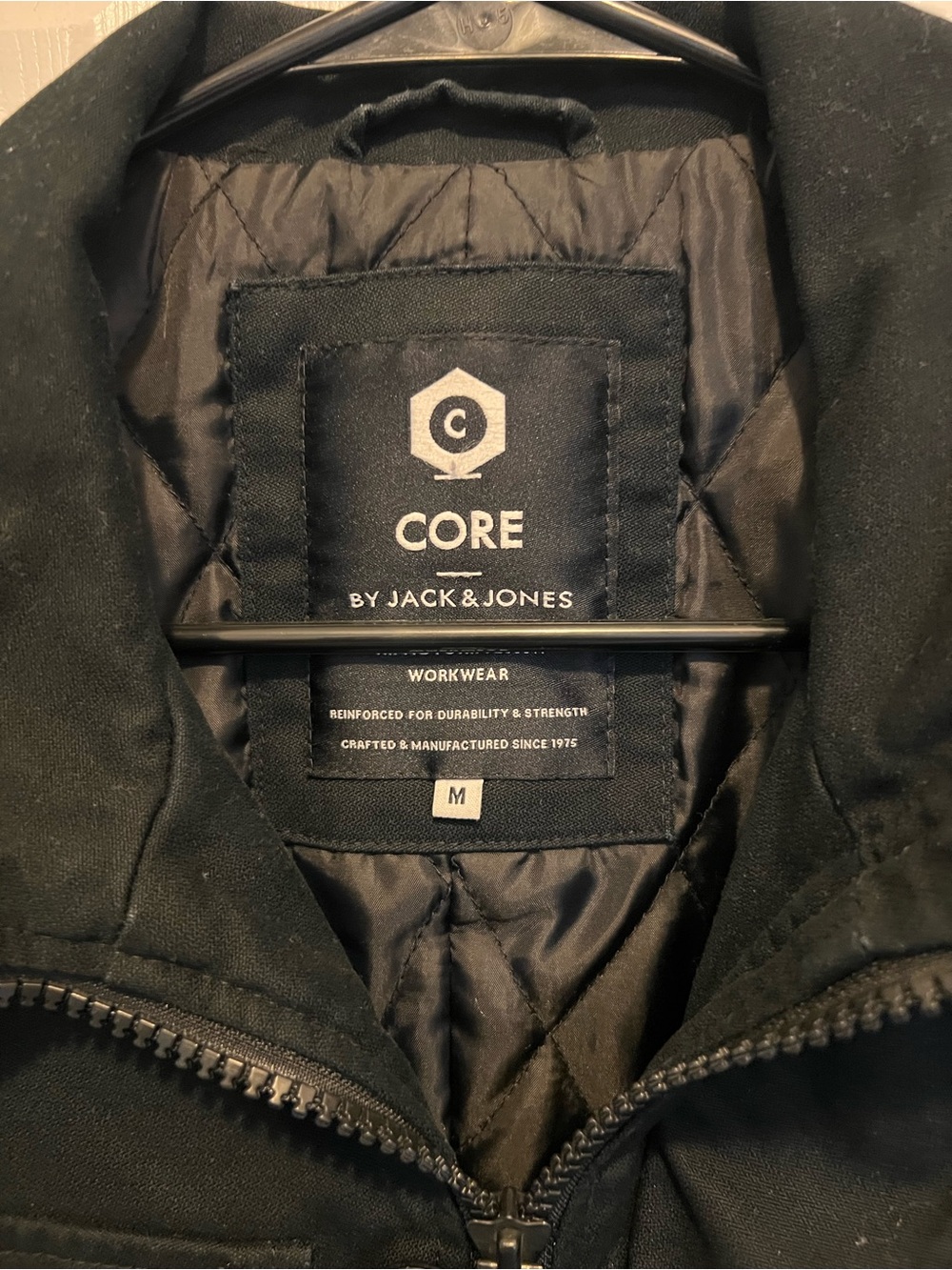 CORE by Jack & Jones Black Quilted Workwear Jacket